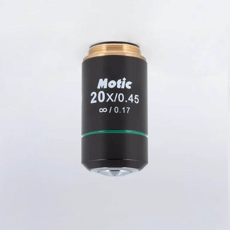 MOTIC Plan achromatic objective EC PL 20X/0.45 (WD=0.9mm) | (1101001703611) - Microscope Marketplace
