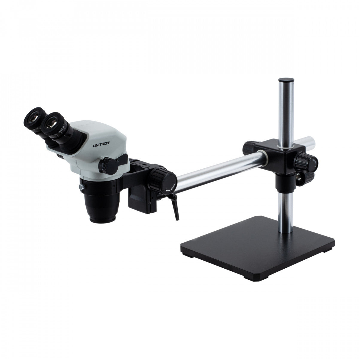 Unitron Z645 Zoom Stereo Microscope on Boom Stand | Industrial part inspection - microscopemarketplace