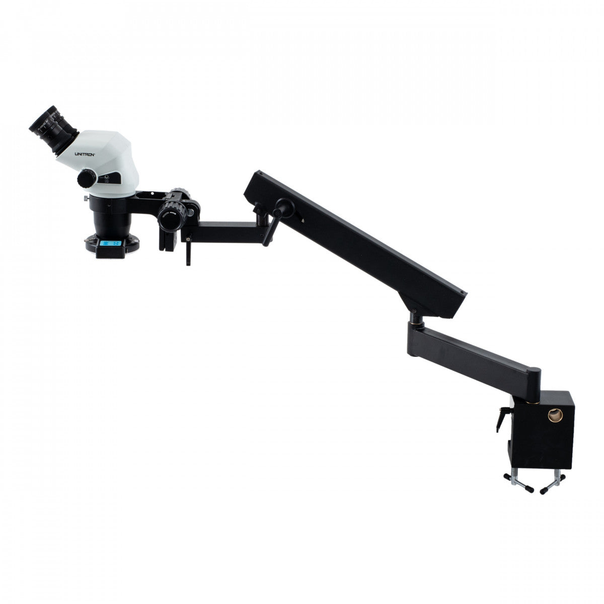 Unitron Z645 Zoom Stereo Microscope, Binocular| Articulating Arm Stand | 0.5x Aux Objective | Quad LED Ring Light - microscopemarketplace