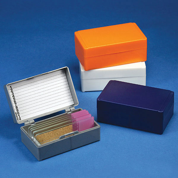 Globe Scientific 12 Place Slide Storage Boxes | 513072Y - Microscope Marketplace