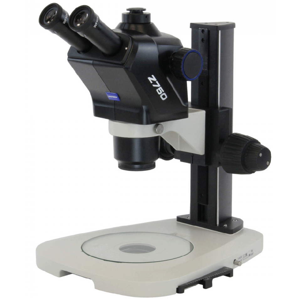 Unitron Z750 Zoom Trinocular Stereo Microscope, Oblique Illumination Contrast Stand | Model 75052 - Microscope Marketplace