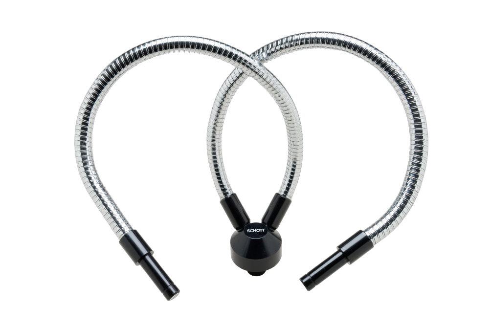 Schott Dual Gooseneck Fiber-Optic Light Guide 18" | A08500 - Microscope Marketplace