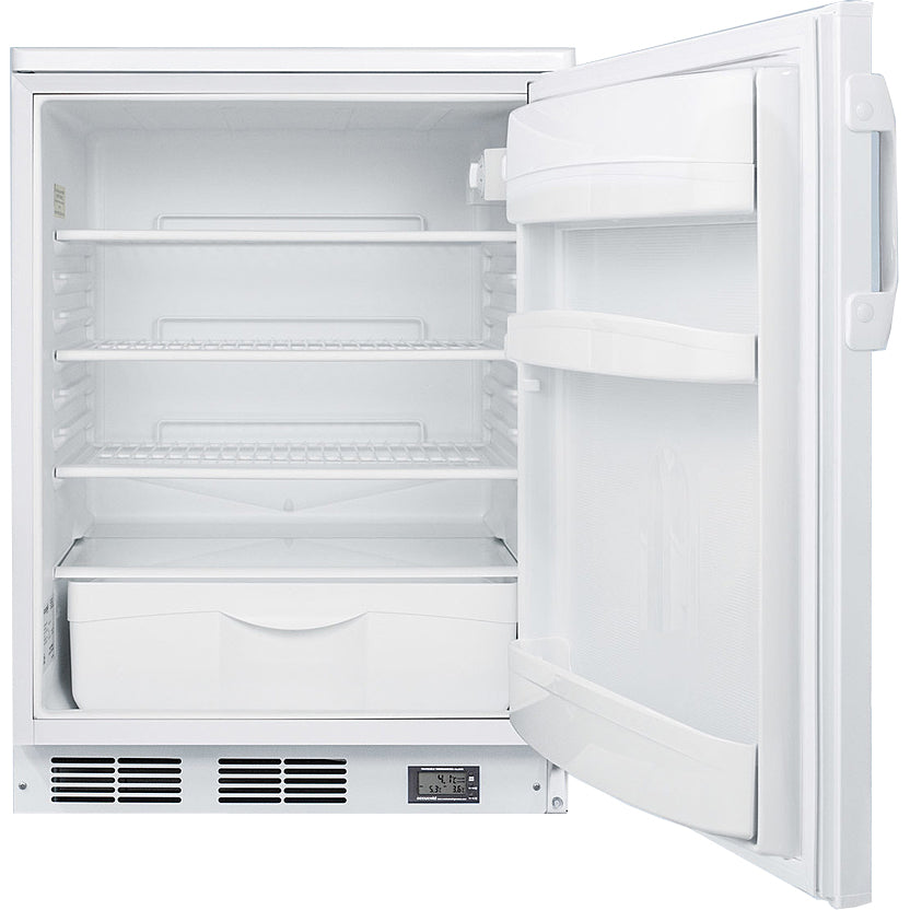 Accucold 5.5 Cu.Ft. All-Refrigerator, 24" Wide, Digital Temp Display, Solid Door | Model FF6LWBI7NZ - microscopemarketplace