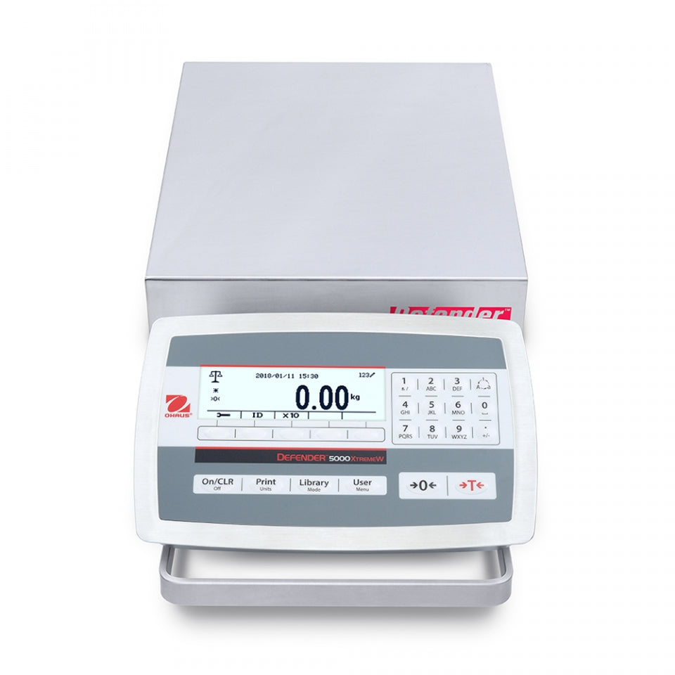 Ohaus D52XW2WQS5 Defender 5000 Low Profile, Washdown Bench Scales - microscopemarketplace