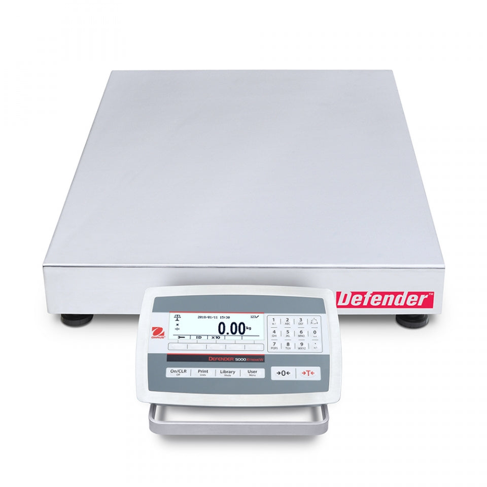 Ohaus D52XW50WTX5 Defender 5000 Low Profile, Washdown Bench Scales - microscopemarketplace