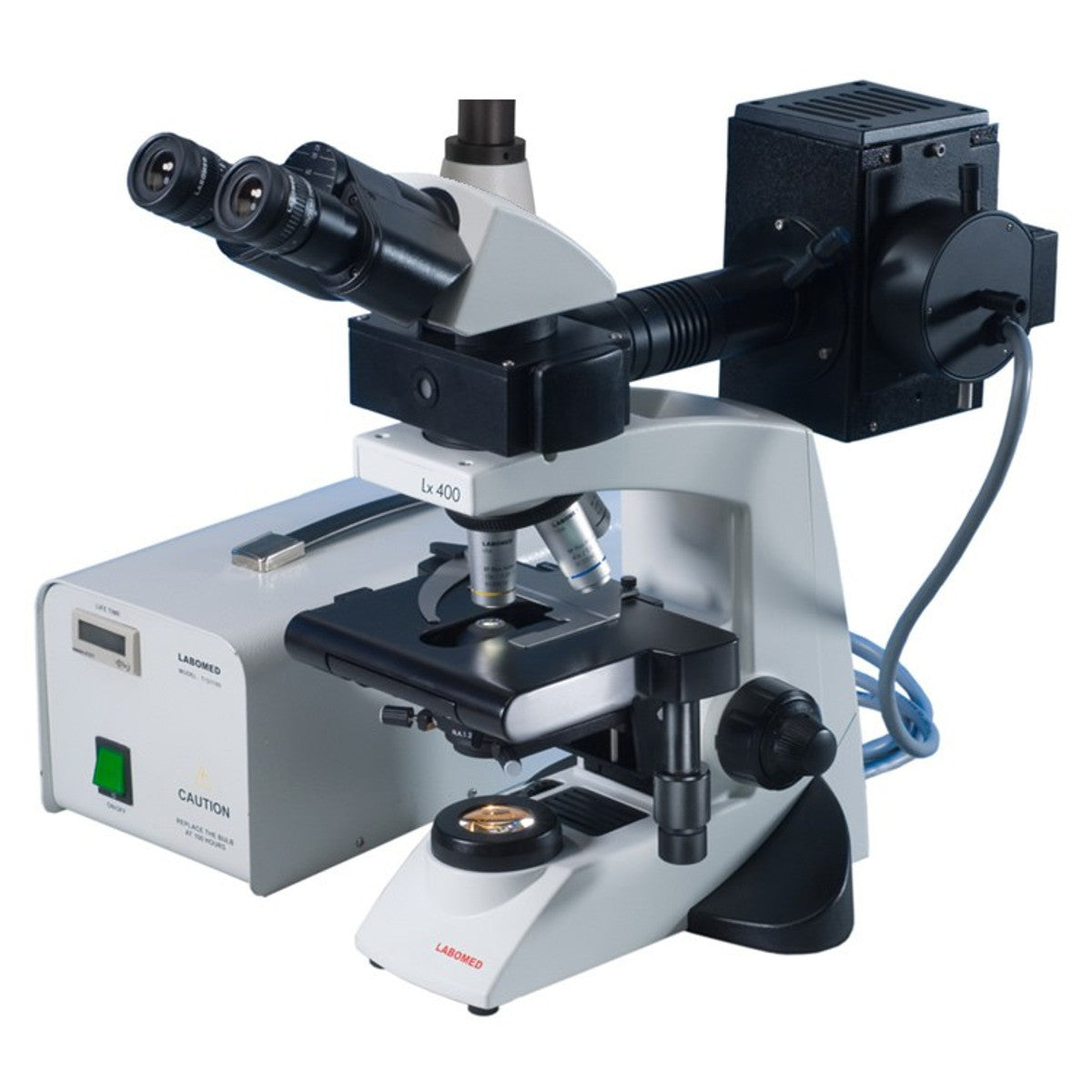 Labomed Lx400 Trinocular LED Fluorescence Microscope - microscopemarketplace