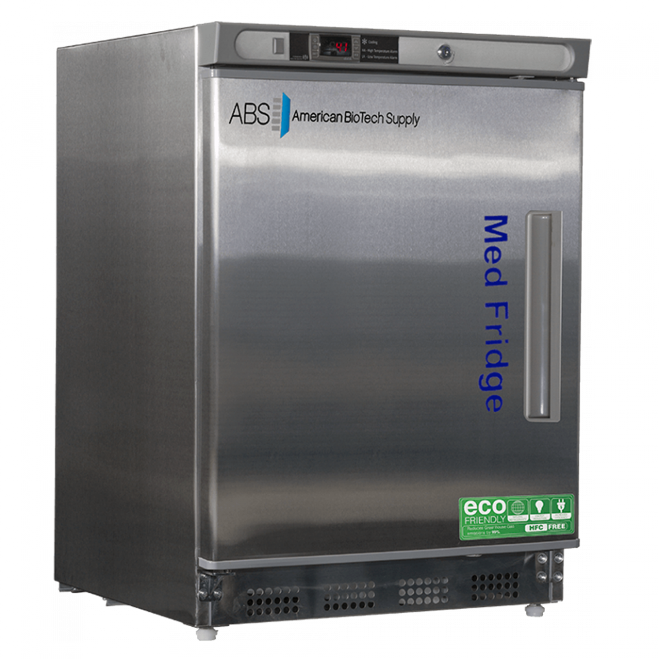 ABS 4.5 Cu Ft Pharmacy Undercounter Built-In SS Refrigerator-Left Hinged PH-ABT-HC-UCBI-0404SS-LH - microscopemarketplace
