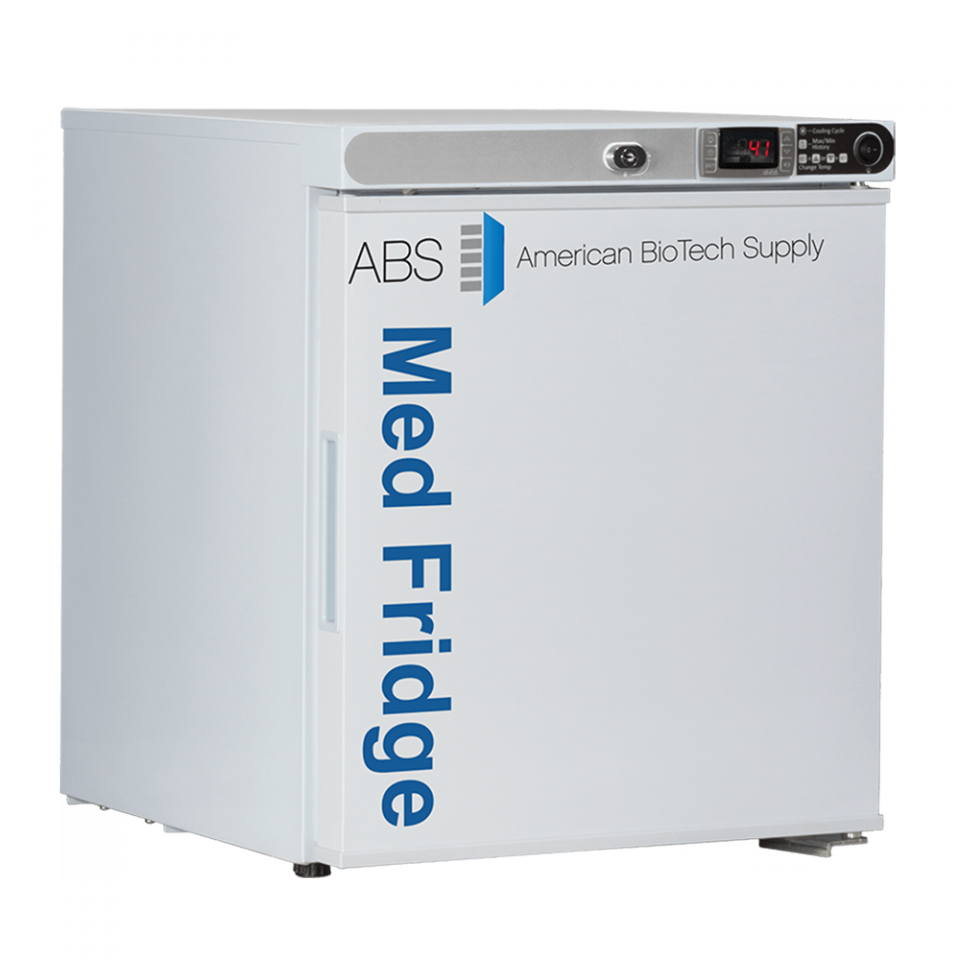 ABS 1 Cu Ft Pharmacy Refrigerator-Left Hinged PH-ABT-HC-UCFS-0104-LH - microscopemarketplace