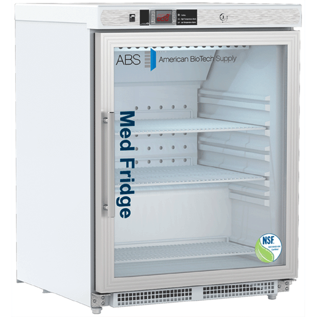 ABS 4.6 Cu. Ft. Built-in Glass Door Vaccine Refrigerator ADA NSF/ANSI 456 Certified - microscopemarketplace