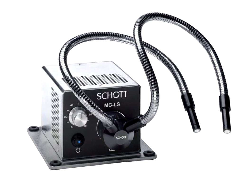 Schott MC-LS Dual Gooseneck LED Fiber-Optic Package | A20990-A08500 - Microscope Marketplace
