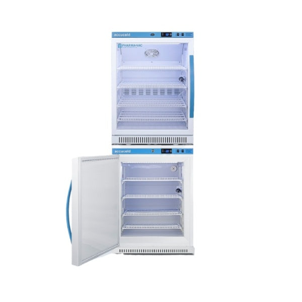 Accucold 24" Wide Performance Series All-Refrigerator/All-Freezer | Model ARG6PV-AFZ5PVBIADASTACKLHD - Microscope Marketplace