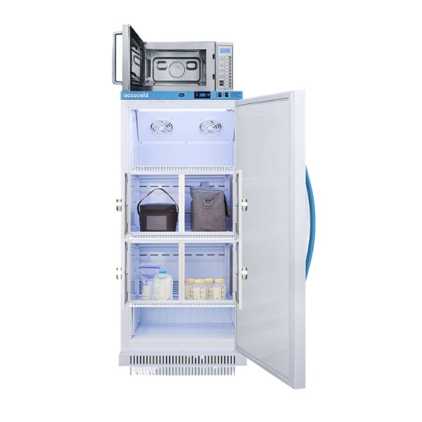 Accucold 8 Cu.ft. Momcube Breast Milk Refrigerator/Microwave Combination | Model ARS8MLMCLK-SCM1000SS