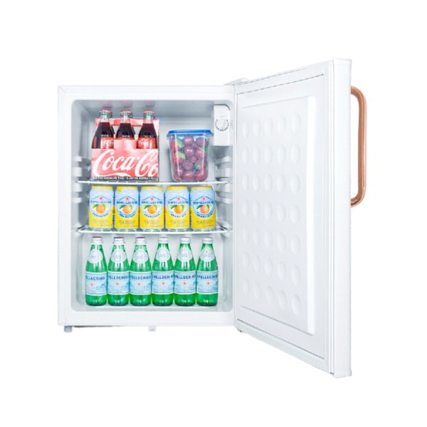 Accucold Compact All-Refrigerator with Antimicrobial Pure Copper Handle | Model FF28LWHTBC - Microscope Marketplace