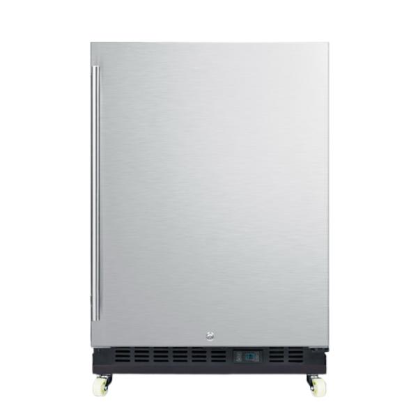 Accucold 24" Wide Built-In Mini Reach-In Beverage Center with Dolly | Model SCR610BLSDRI - Microscope Marketplace