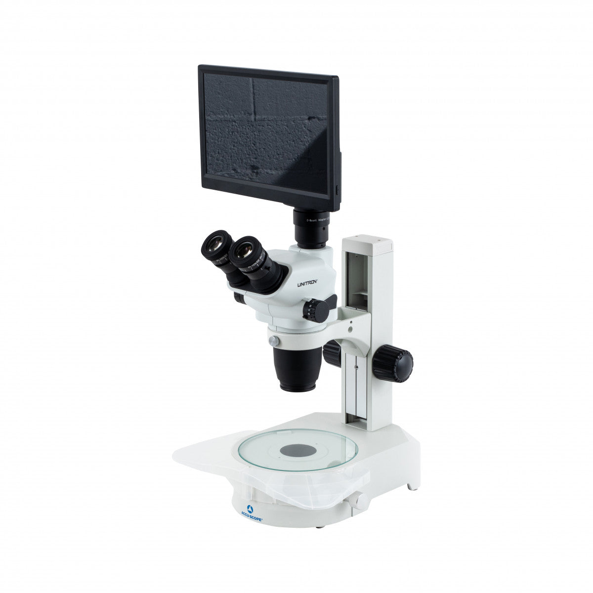 Unitron Z645 Zoom Stereo Microscope on LED Diascopic Stand - microscopemarketplace
