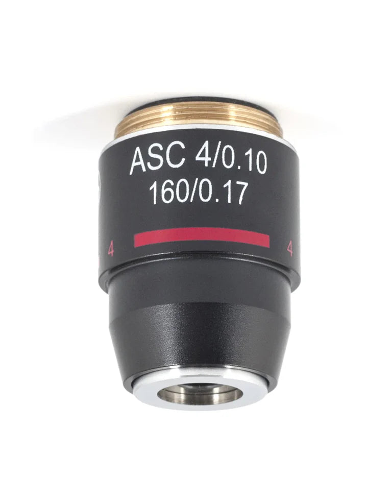 MOTIC Achromatic Super Contrast Objective ASC 4X/0.10 (WD=17mm) | (1101001701582) - Microscope Marketplace