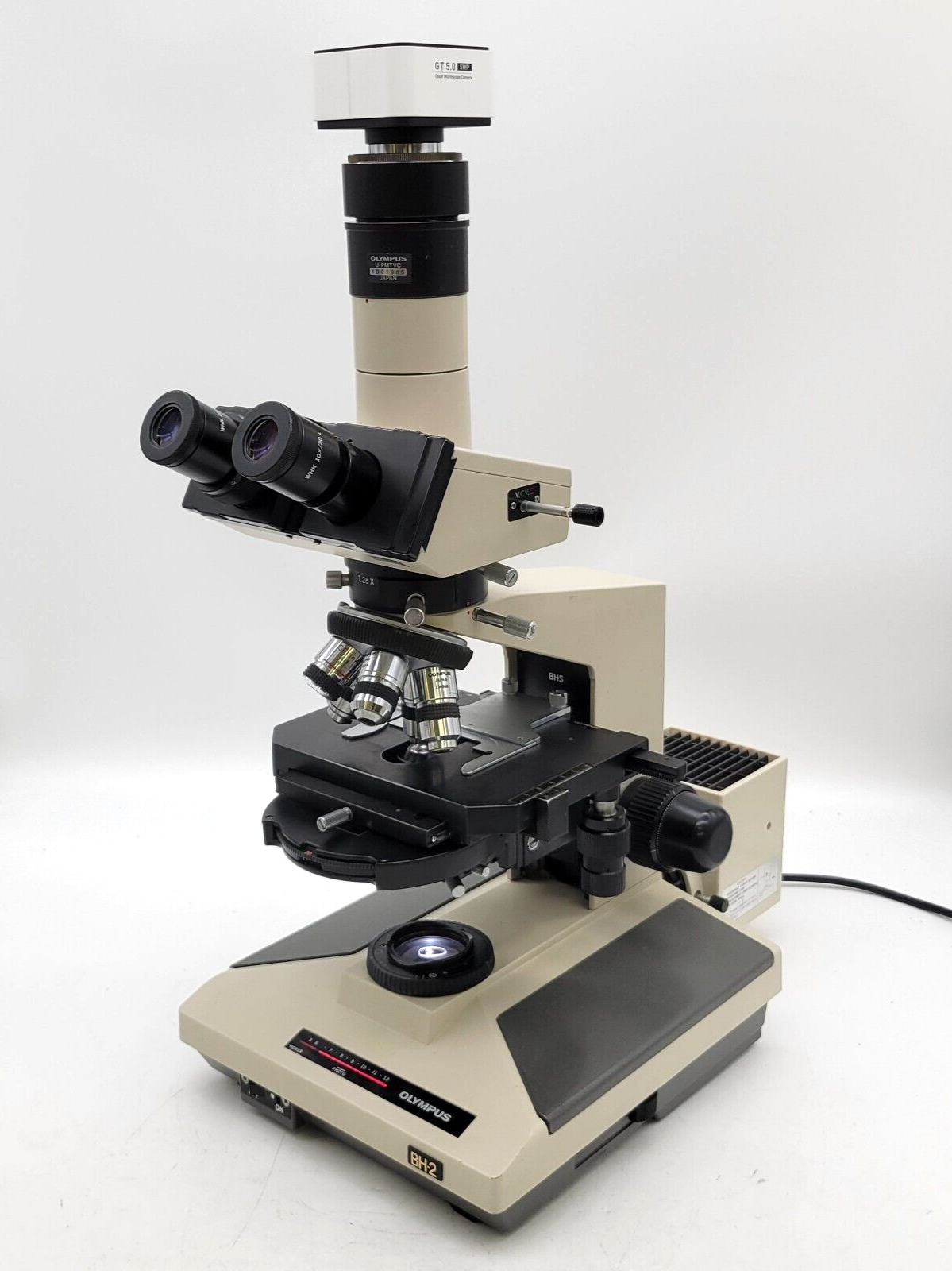 Olympus Microscope BH2 with DIC / NIC, Trinocular Head, and Camera BH-2 - microscopemarketplace