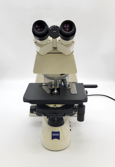 Zeiss Microscope Axioskop 40 with Phase Contrast and 10x, 40x, 100x - microscopemarketplace