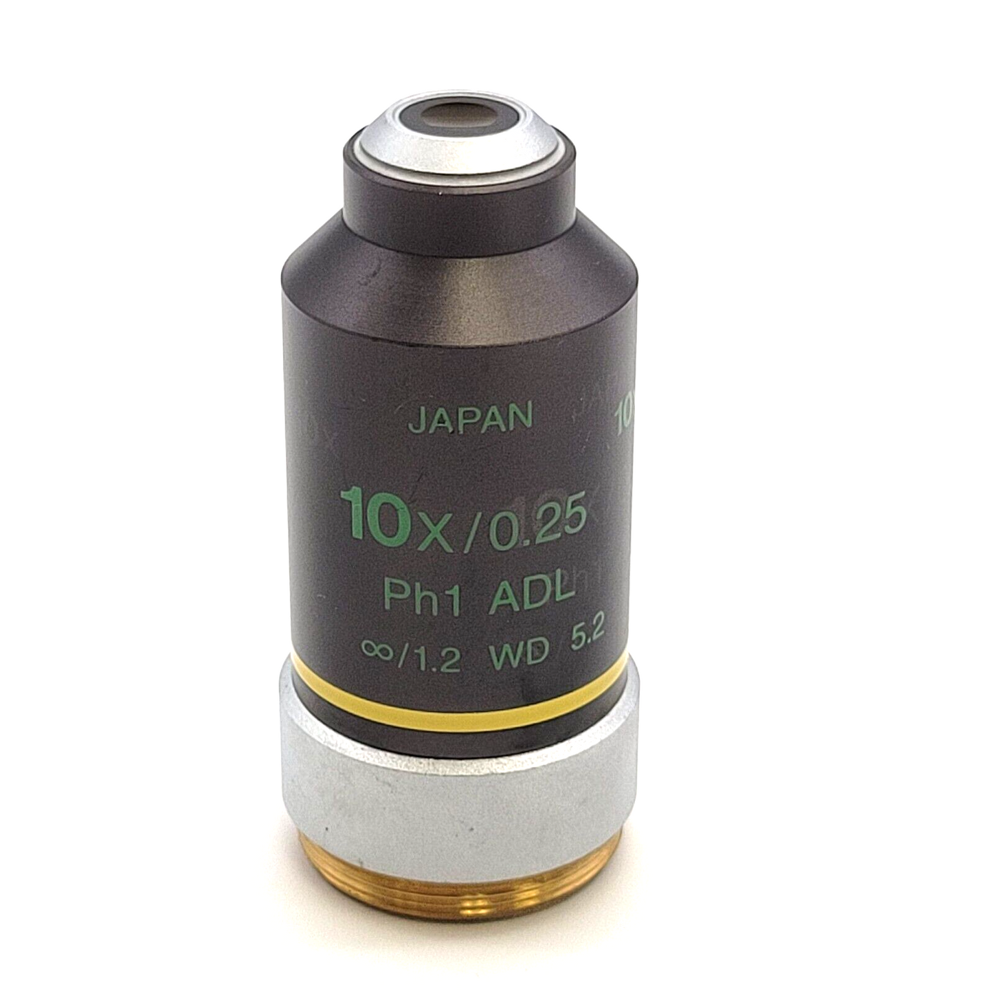 Nikon Microscope Objective 10x Ph1 ADL ∞/1.2 Phase Contrast - microscopemarketplace