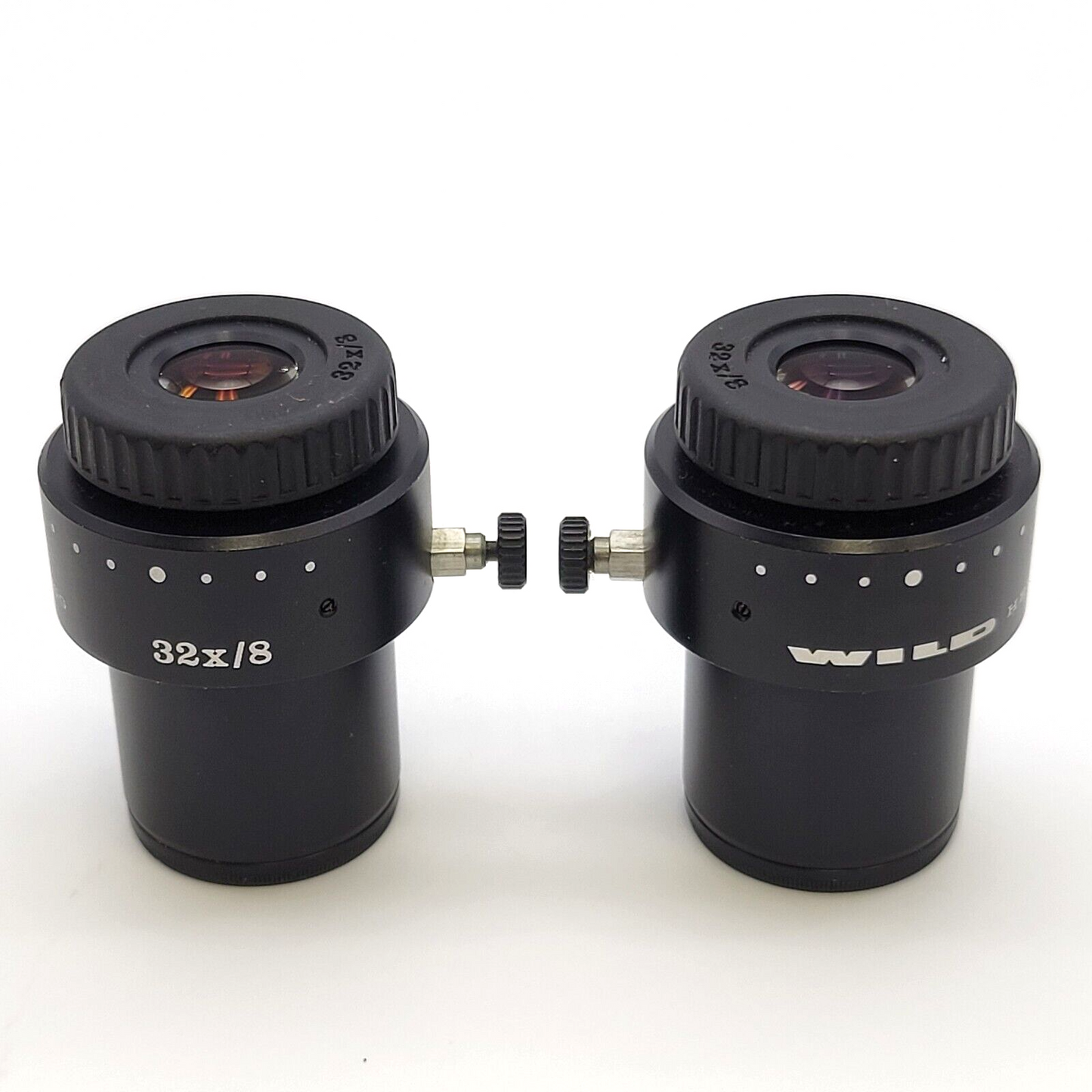 Wild Leica Stereo Microscope Eyepiece Pair 32x/8 Eyepieces - microscopemarketplace