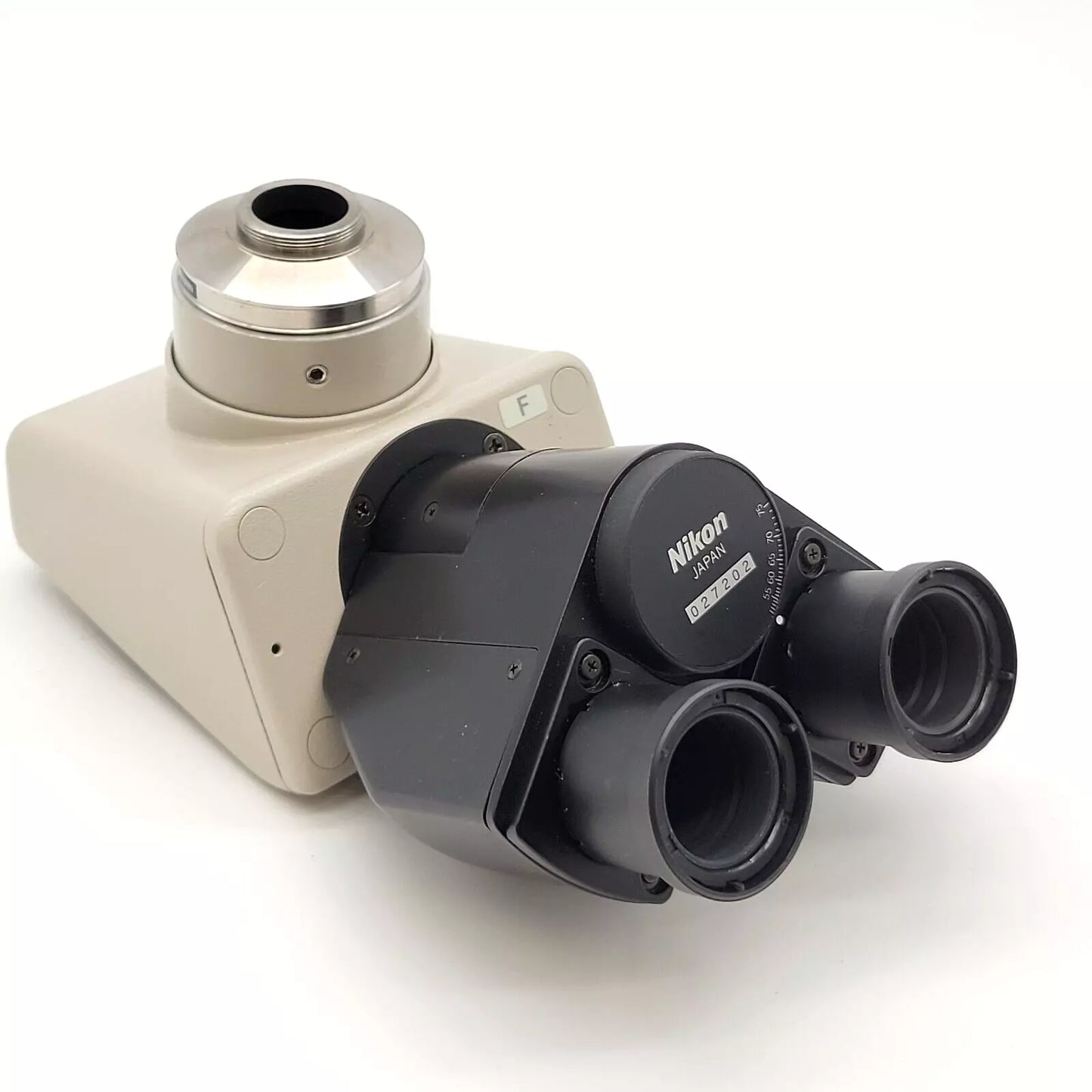 Nikon Microscope Trinocular Head F with 1.0x Camera Adapter Labophot Optiphot - microscopemarketplace