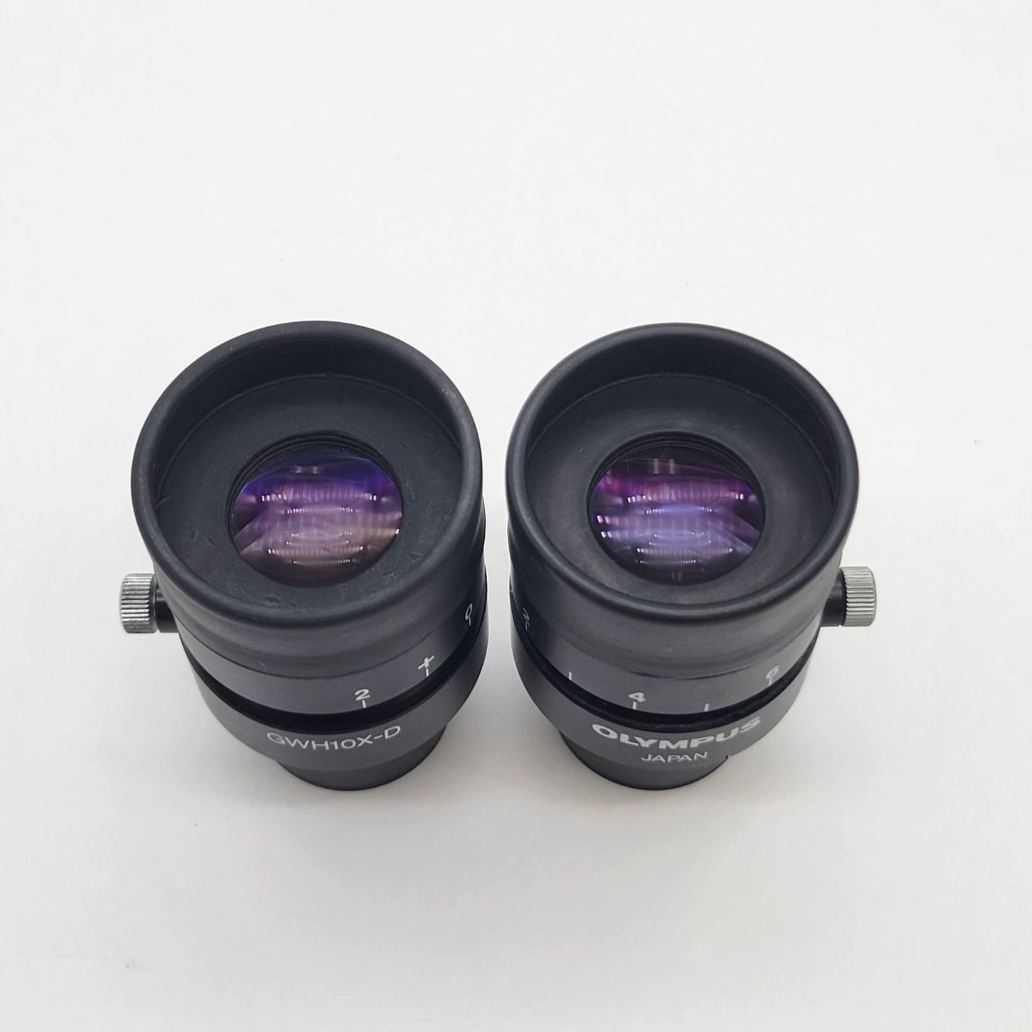 Olympus Stereo Microscope Eyepiece Pair GWH10X-D 10x Eyepieces for SZH - Microscope Marketplace