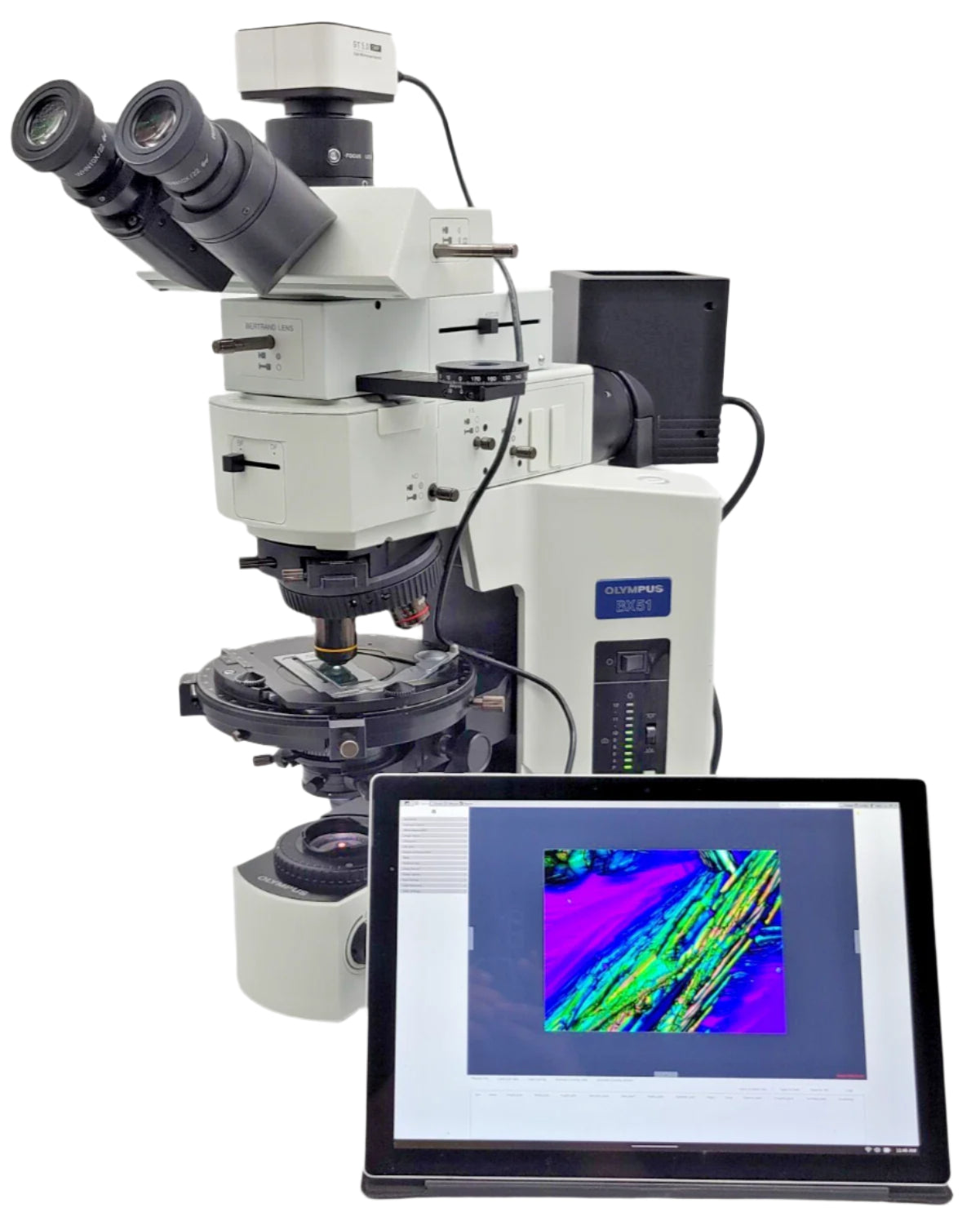 Olympus Microscope BX51 Pol Polarizing with Bertrand Lens, BF/DF Olympus Microscope BX51 Pol Polarizing with Bertrand Lens, BF/DF