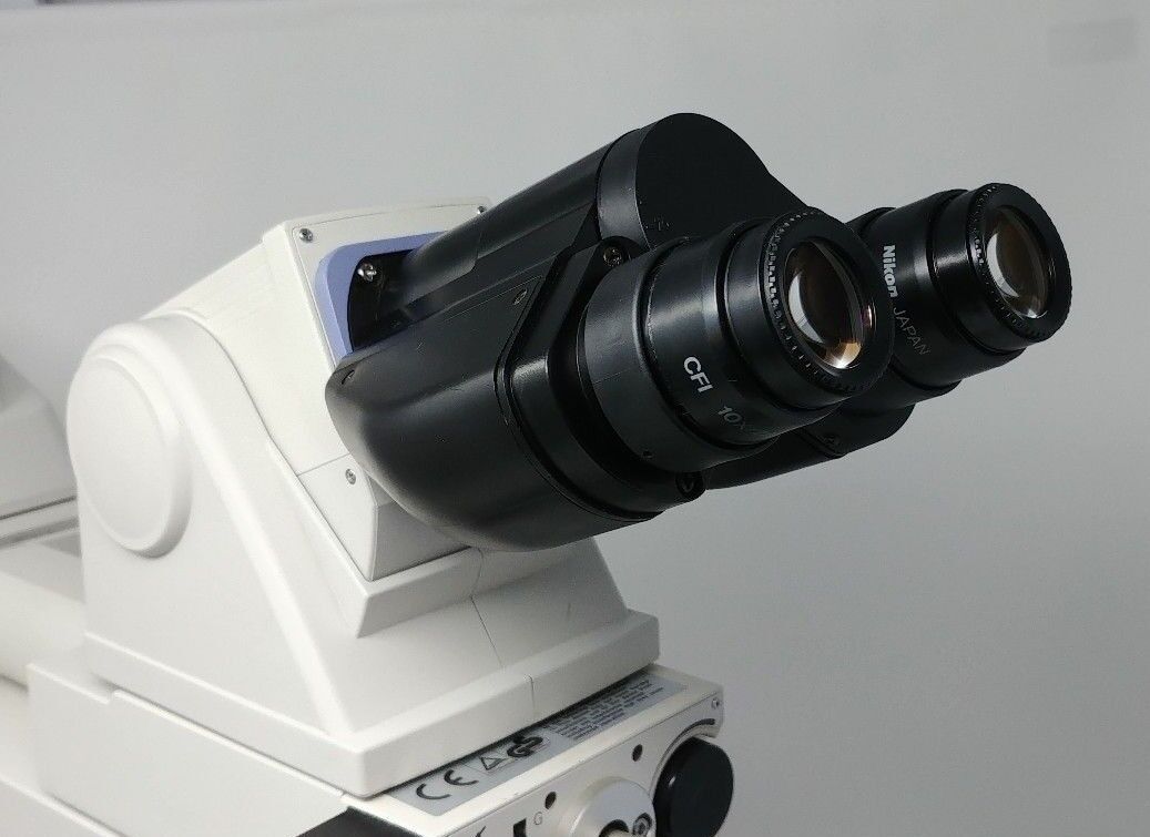 Nikon Microscope Eclipse E400 with Dual Head Bridge and 2x for Pathology/Mohs - microscopemarketplace