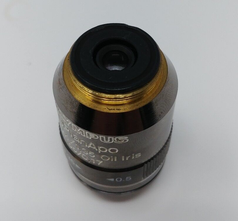 Olympus Microscope UPlanApo 100x/1.35 Oil Iris Objective - microscopemarketplace