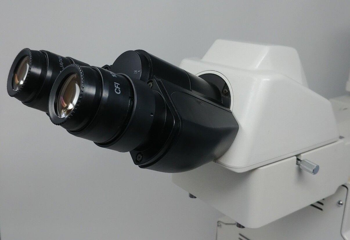 Nikon Microscope Eclipse E400 with Dual Head Bridge - microscopemarketplace