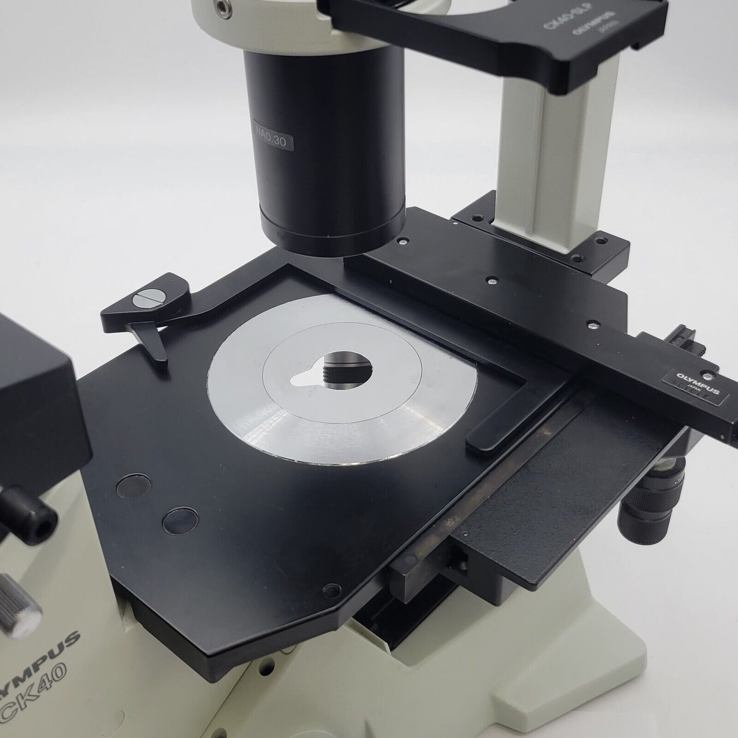 Olympus Microscope CK40 with Phase Contrast and Trinocular Head - microscopemarketplace