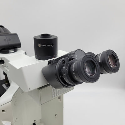 Olympus Microscope BX43 w/ Fluorites, Trinocular Head, & Dual Bridge Pathology - microscopemarketplace