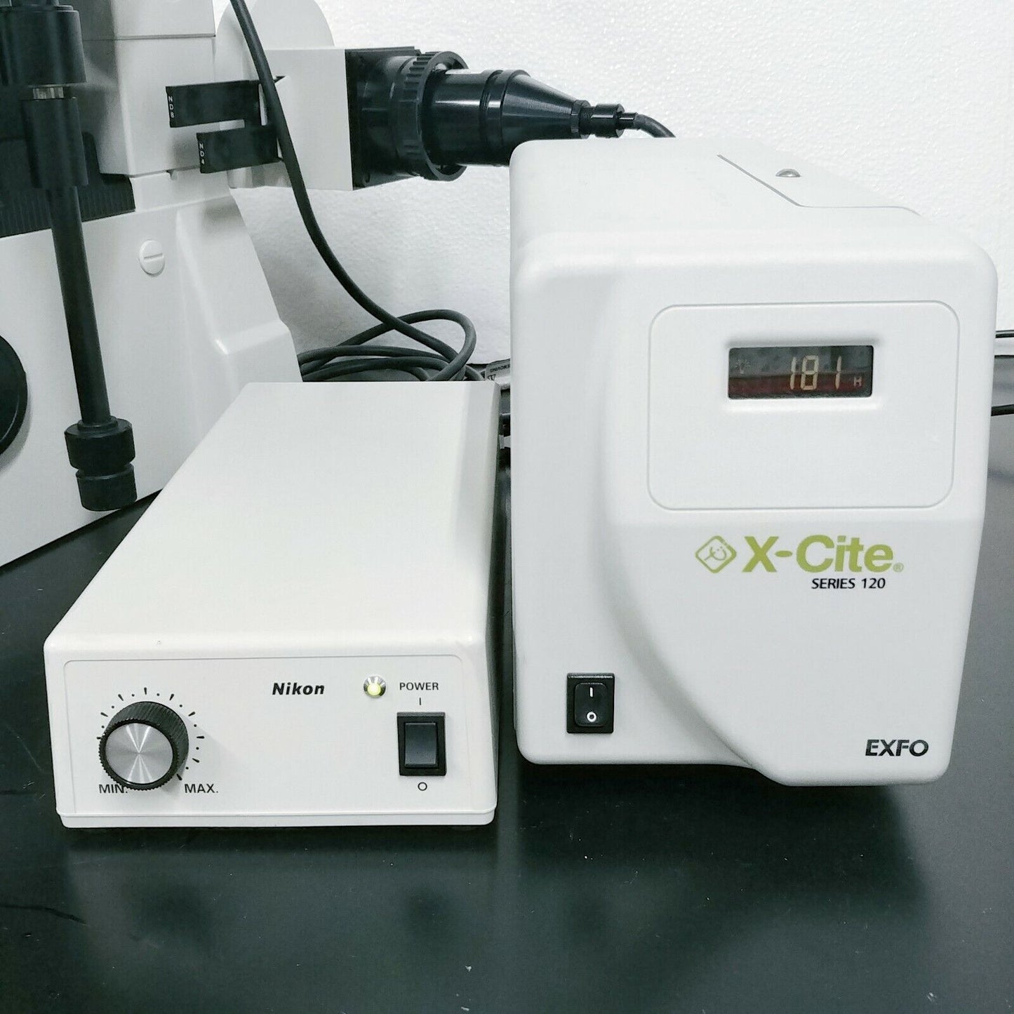 Nikon Microscope Eclipse TE2000-U w. Fluorescence, Phase Contrast & X-Cite Light - microscopemarketplace