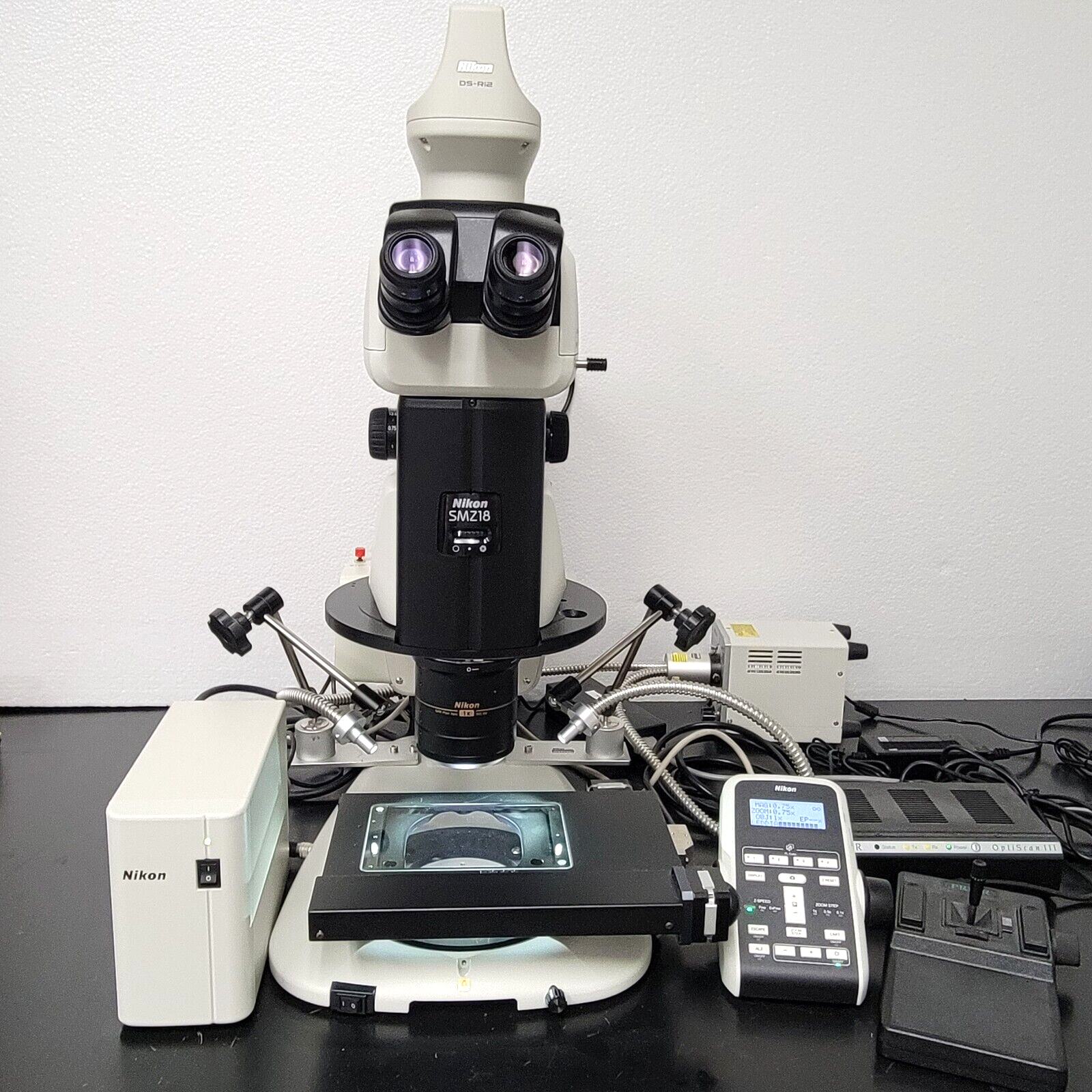 Nikon Stereo Microscope Motorized SMZ18 with Transmitted and Nikon Stereo Microscope Motorized SMZ18 with Transmitted and