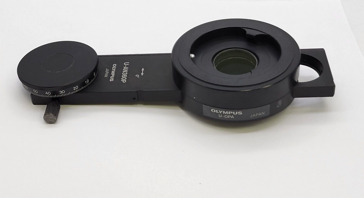 Olympus Microscope U-AN360P Rotating Analyzer with U-OPA Attachment - microscopemarketplace