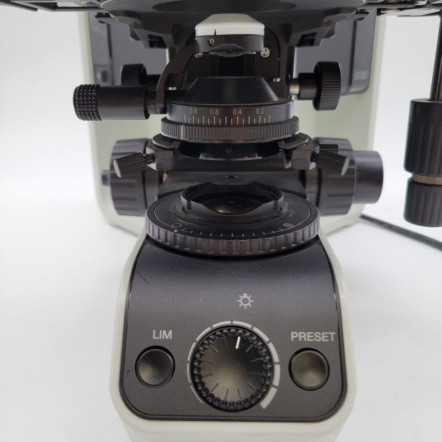 Olympus Microscope BX53 LED with Apo 2x, Fluorites, & Trinocular Head - microscopemarketplace