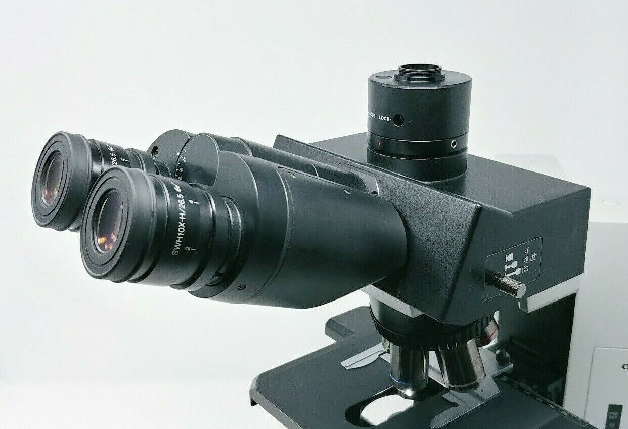 Olympus Microscope BX40 with Superwide Head, Apo 2x and Fluorites - microscopemarketplace