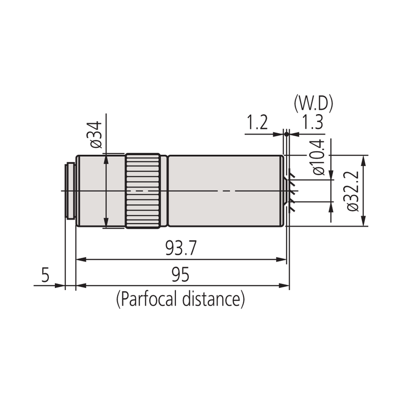 Mitutoyo 100x M Plan APO High Resolution Objective - microscopemarketplace