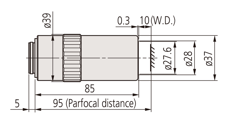 Mitutoyo 100x M Plan APO NIR High Resolution Objective - microscopemarketplace