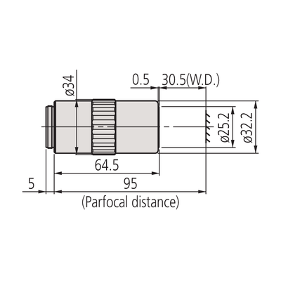 Mitutoyo 10x M Plan APO NUV Objective - microscopemarketplace