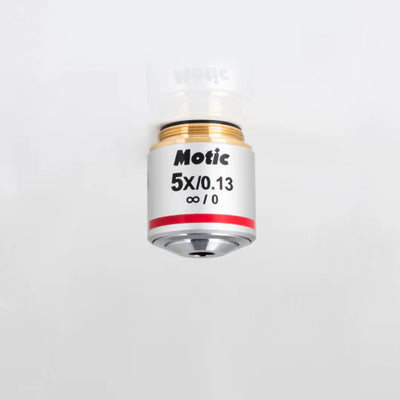 MOTIC LD Plan Achromatic Objective LD PL 5X/0.13 (WD=20.3mm) (upright) | (1101000203611) - Microscope Marketplace