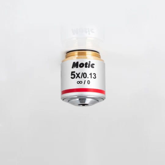 MOTIC LD Plan Achromatic Objective LD PL 5X/0.13 (WD=20.3mm) (upright) | (1101000203611) - Microscope Marketplace