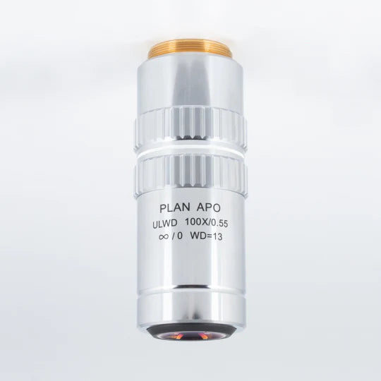 MOTIC Plan Apochromat Objective ULWD PLAN APO 100X/0.550 (WD=13mm) | (1101001700082) - Microscope Marketplace