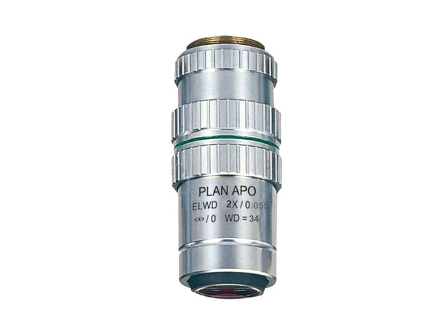 MOTIC Plan Apochromat Objective PA ELWD PLAN APO 2X/0.055 (WD=34mm) | (1101001700141) - Microscope Marketplace