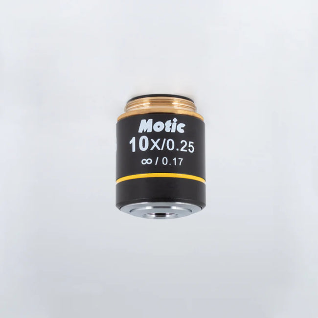MOTIC Plan achromatic objective EC PL 10X/0.25 (WD=17.4mm) | (1101001703221) - Microscope Marketplace