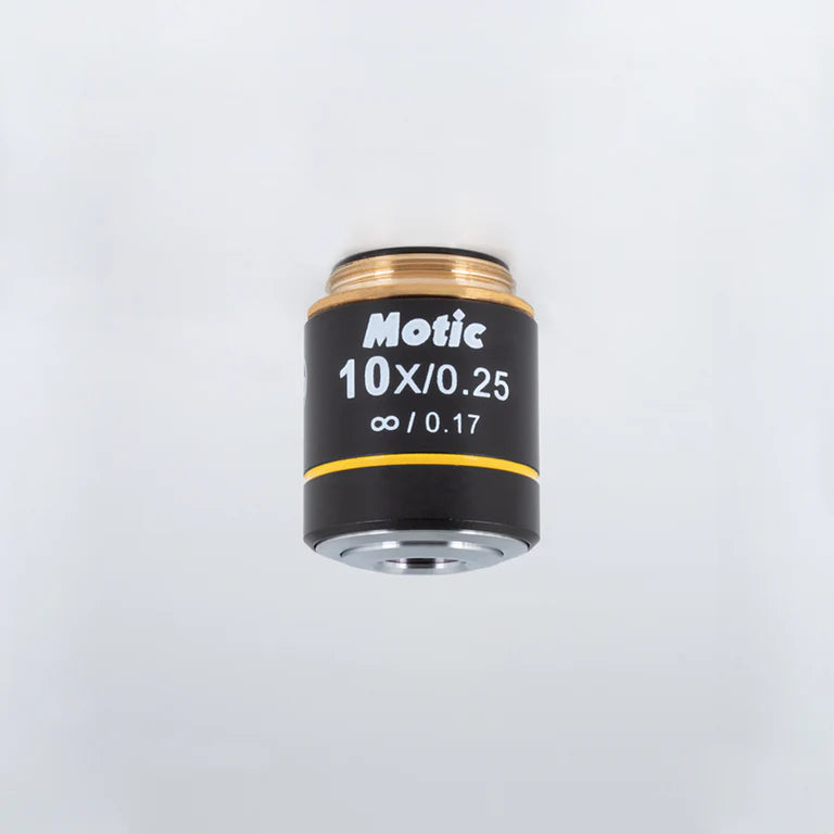 MOTIC Plan achromatic objective EC PL 10X/0.25 (WD=17.4mm) | (1101001703221) - Microscope Marketplace