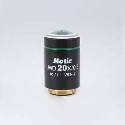 MOTIC Plan achromatic objective LWD PL 20X/0.3 (WD=4.7mm) | (1101001703251) - Microscope Marketplace