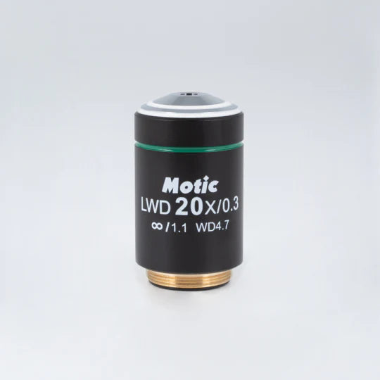 MOTIC Plan achromatic objective LWD PL 20X/0.3 (WD=4.7mm) | (1101001703251) - Microscope Marketplace