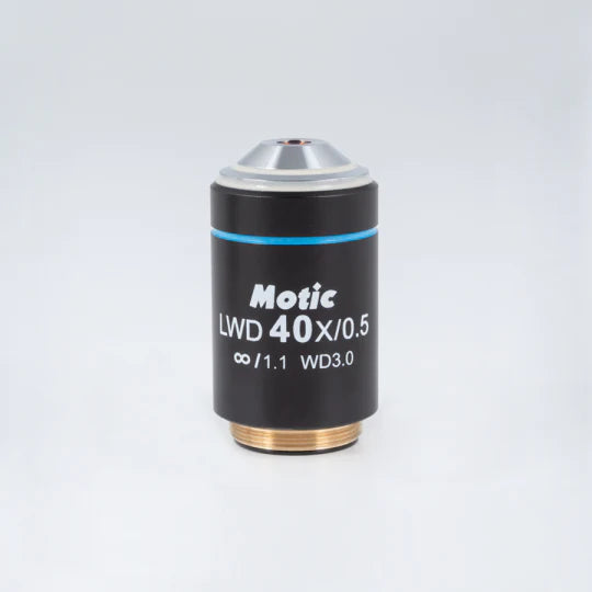 MOTIC Plan achromatic objective LWD PL 40X/0.5 (WD=3.0mm) | (1101001703261) - Microscope Marketplace