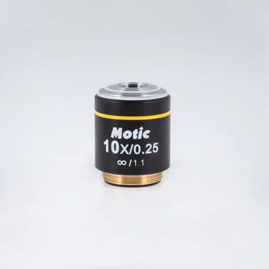MOTIC Plan Achromatic Objective PL 10X/0.25 (WD=16.8mm) | (1101001703271) - Microscope Marketplace